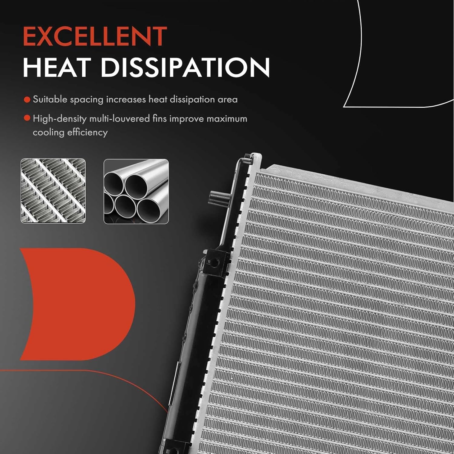 A-Premium Engine Coolant Radiator Assembly Compatible with Acura CL 2001 2002 2003, TL 2002 2003, 3.2L, Replace# 19010PJEA51