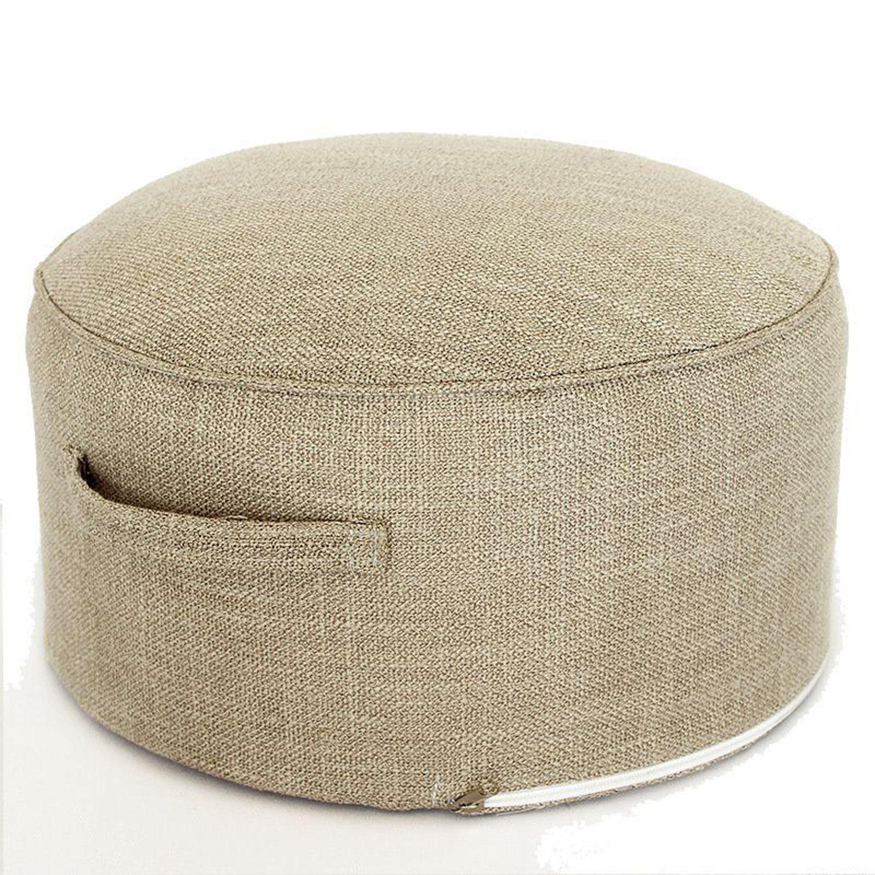 Tabouret de chambre en coton marron pour créer un coin lecture chaleureux