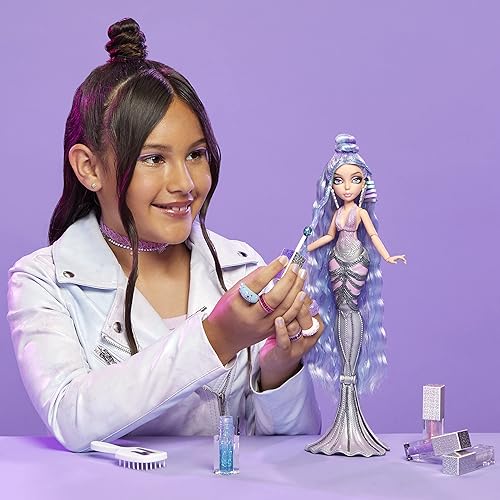 Miniatura 6 de MERMAZE MERMAIDZ Muñeca Orra Deluxe Fashion con cambio de color con usar y compartir el cabello, multicolor, 580843