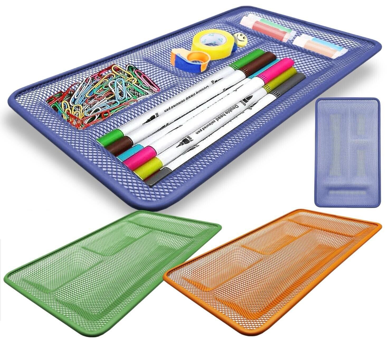 Paulstore Random Stationery Mesh Divider Tray Container Storage Desk, Office Draw Tidy Organiser (Random)