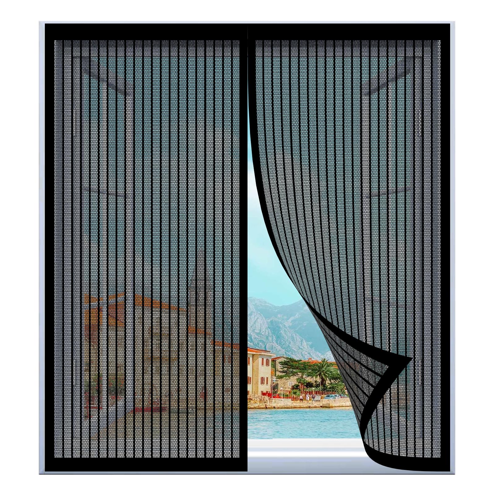 Yuanwan Black Fly Screen Mosquito Net 95 X 55 Cm Easy Installation No Drilling Or Screwing Fly Screen Nets For Window For Windows Nets To Keep Bugs Out,