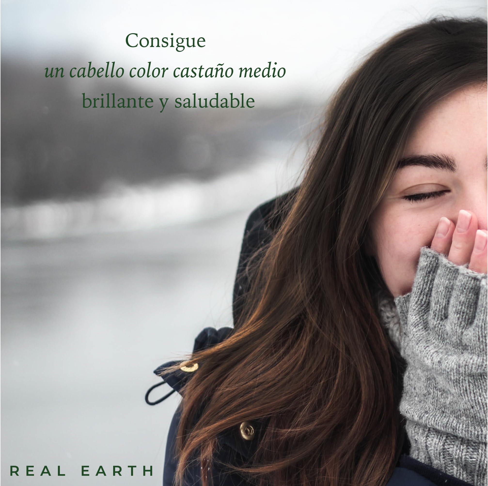 Real Earth - Cocoa Henna - Tinte de Henna - 100% orgánica y natural - Barros para teñir el pelo - Cabellos castaño medio - Coloración Natural - Cosmética ayurvédica - Vegana - Sin amoniacos - 250gr