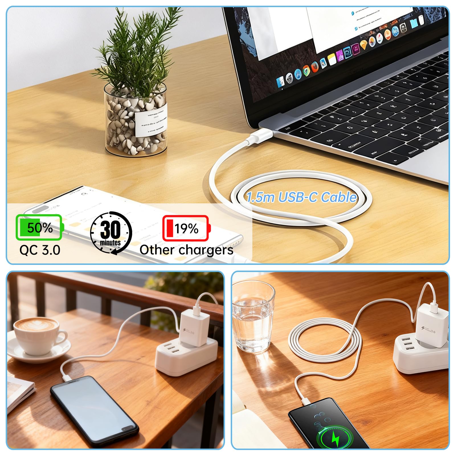 3A Caricabatterie Rapido Cavo di Ricarica P30 Pro, P30 Lite, P20 Lite, P20 Pro, Mate 10