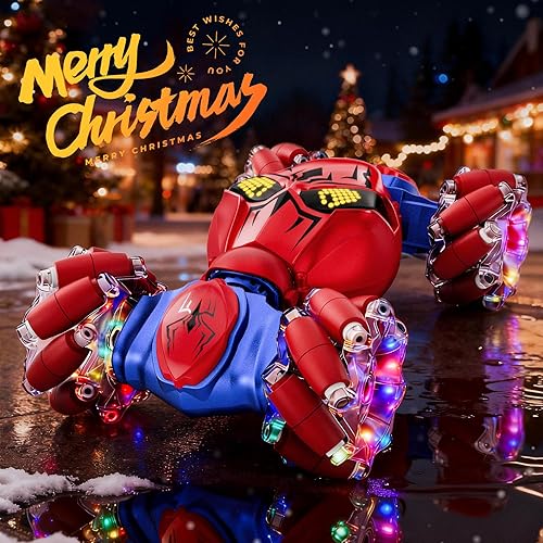 Miniatura 7 de V993 Auto de acrobacias RC con detección de gestos, S-Pider RC Juguetes para niños y niñas de 8 a 14 años, juguete de deriva controlado a mano y con