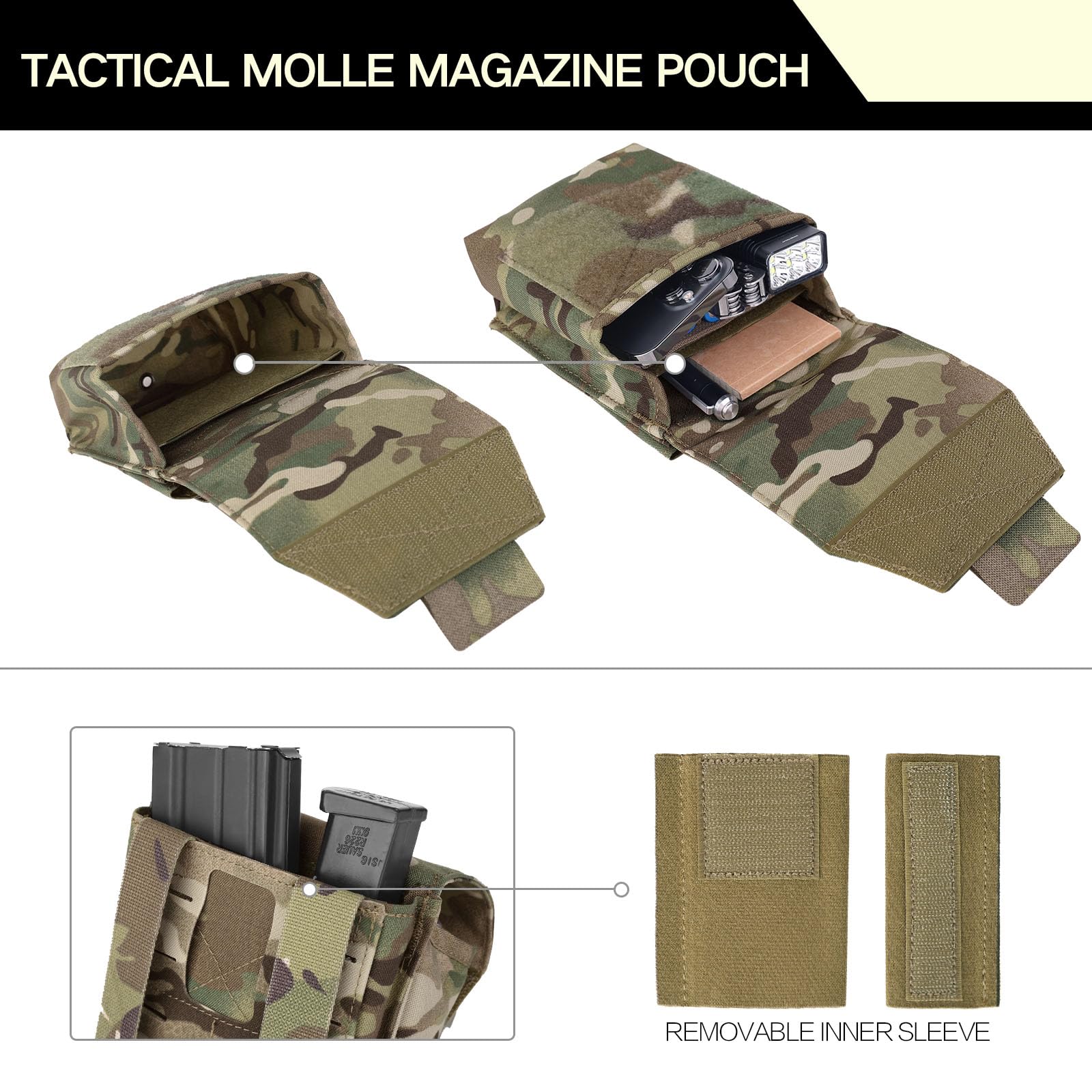 Taktische Magazine Tasche - Elastic Single Mag Molle Für 5,56/7,62mm