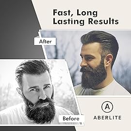 Aberlite EDC - Premium Beard Straightener Brush - Professional Heated Straightening Comb and Grooming Kit for Men (Gray)