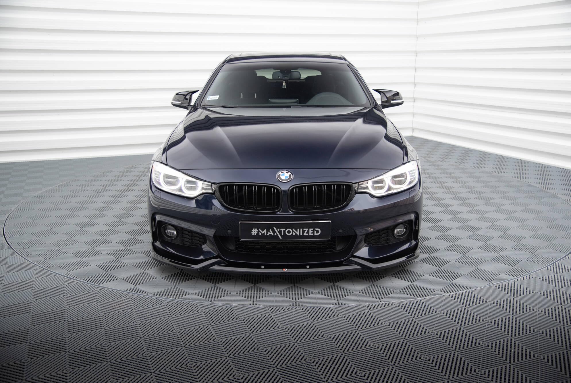 Maxton Design Frontlippe V.5 für BMW 4er F32 F36 F33 M-Paket (2013-2020) Hochglanz schwarz