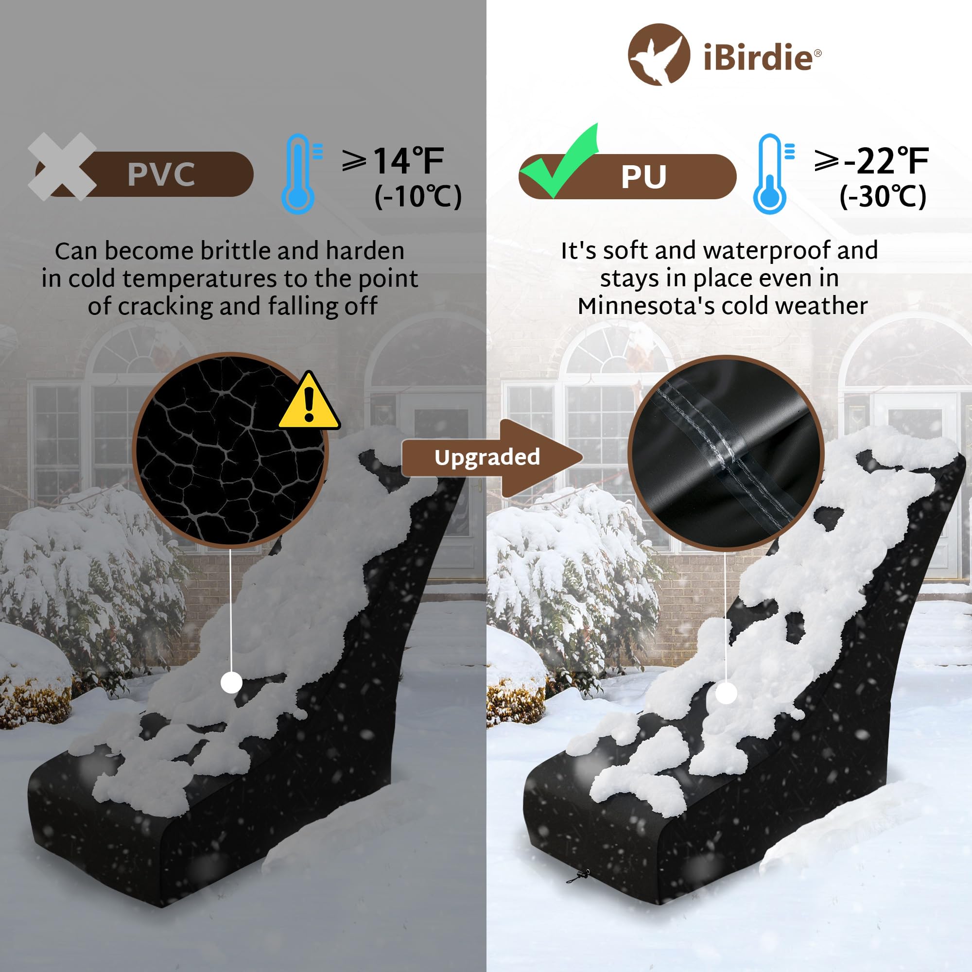 iBirdie Cubierta impermeable para cortacésped para cortacésped de 24 a 26 pulgadas, resistente a la intemperie 600D, resistente a los rayos UV, protector de cortacésped