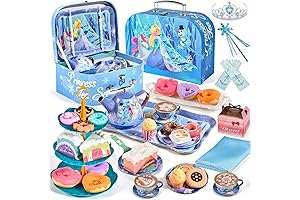 Golray Tea Party Set for Girls - Frozen-Themed Elsa Princess Gift