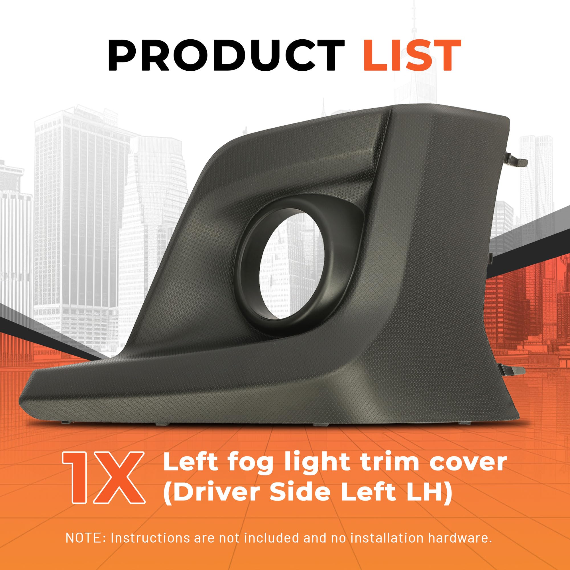 Amazon.com: Kojem Left Fog Light Bezel Compatible with 2018-2020 