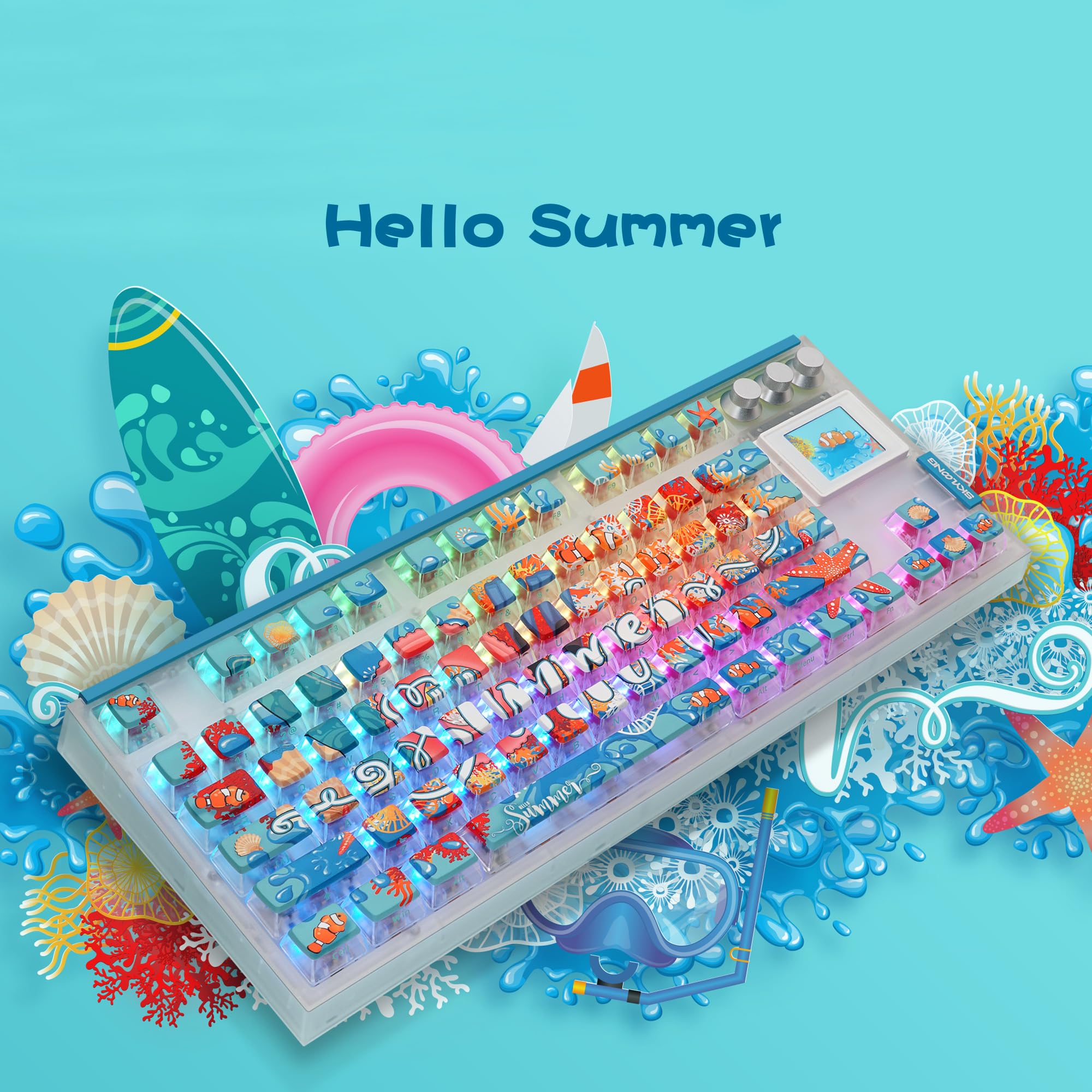 SKYLOONG GK87 Pro ワイヤレスキーボード 2 インチ画面 Amazon.com: Glacier Skyloong GK87 Pro Lite TKL Layout Wireless