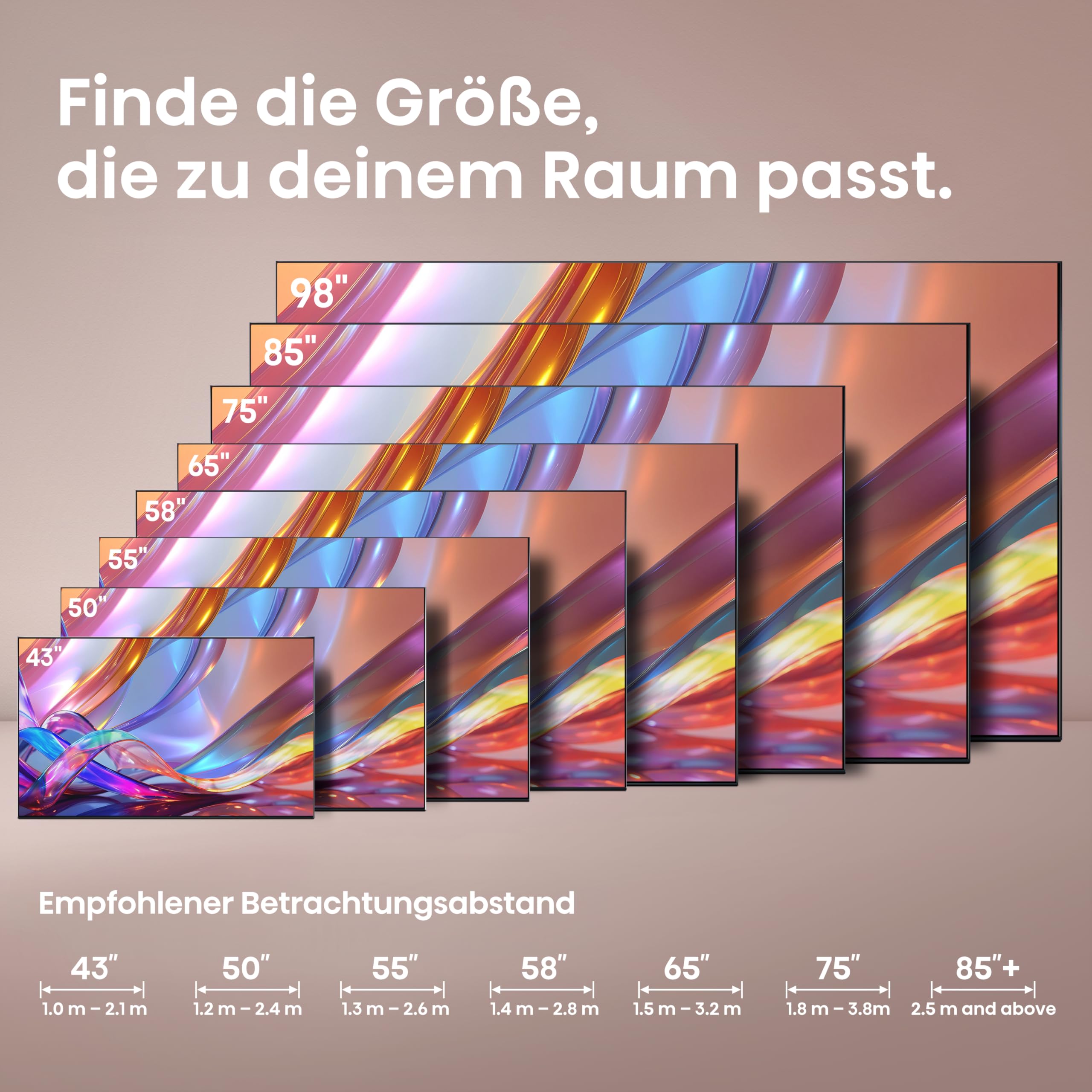 Hisense 55E7DS Fernseher 55 Zoll, 4K UHD QLED, Smart TV, Hi-View AI Engine, 60Hz Game Mode Plus, Dolby Vision IQ, HI-QLED Colour, Filmmaker Mode, AI Smooth Motion, Airplay, Sprachsteuerung[2026]