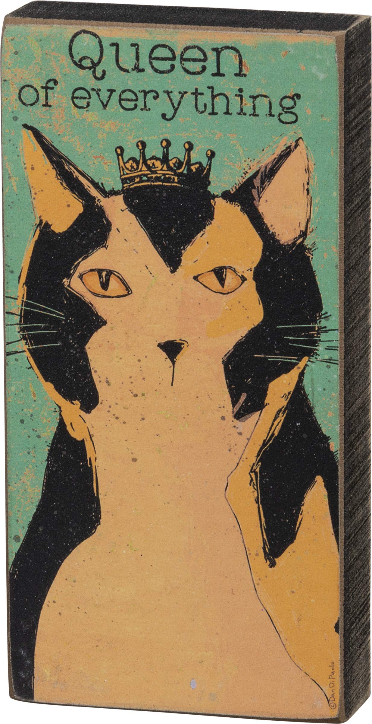 Cartel de madera de gato Queen of Everything, el orgullo de los amantes de los felinos en casa