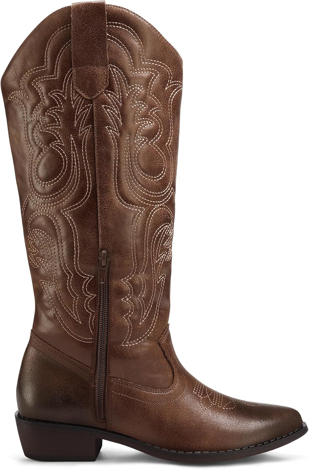 mysoft Women's Cowboy Boots Mid Calf Cowgirl Embroidered Western Pointed Toe... - Picture 70 of 99