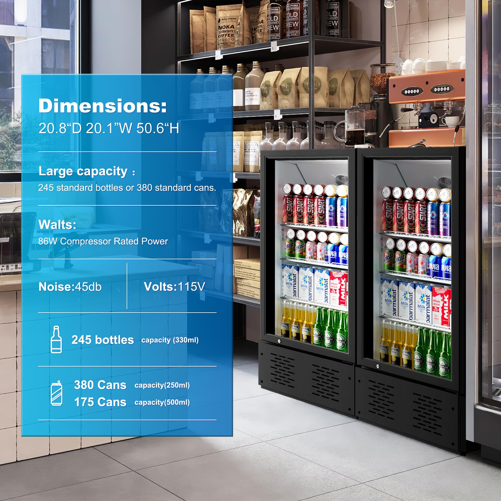 ディスプレイクーラー Amazon.com: 6.5 Cu.Ft Black Commercial Beverage Refrigerator