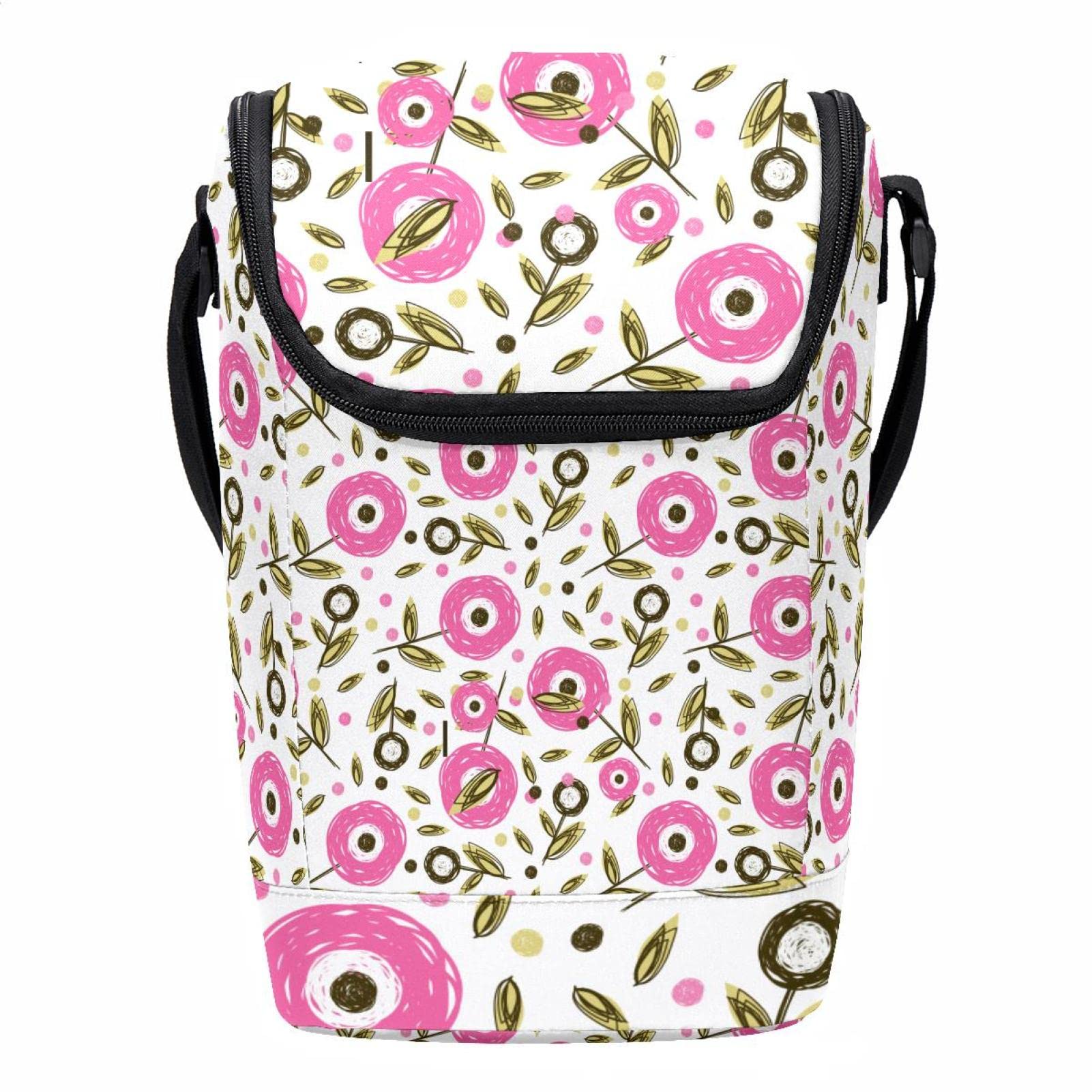 Bolsa de almuerzo floral para oficina y picnics al aire libre