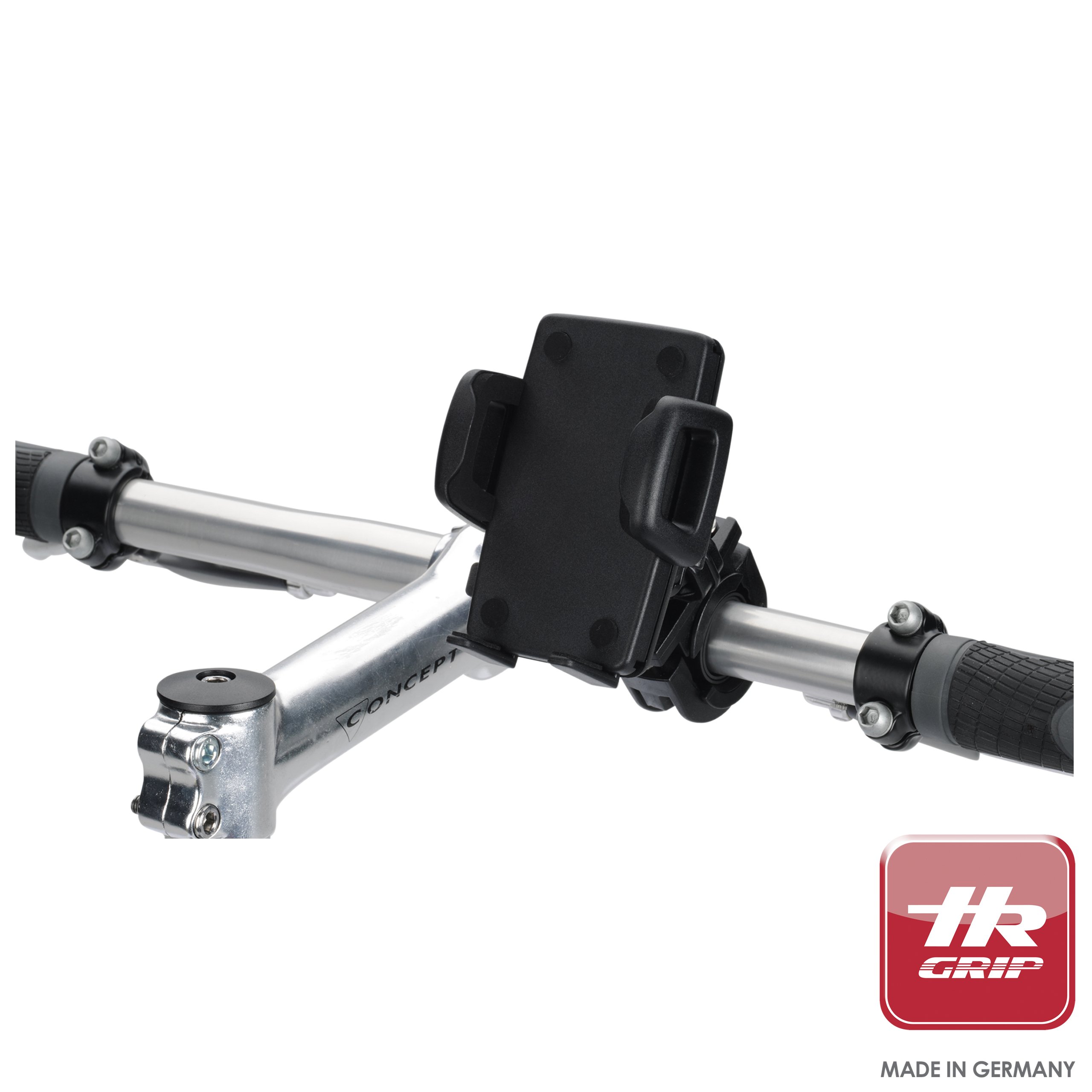 HR Grip Swivel Bike Mount Holder for iPhone 5S/5C/5/4S/4, Samsung Galaxy S5/S4/S3, most 5" Smartphones and MP3 Players