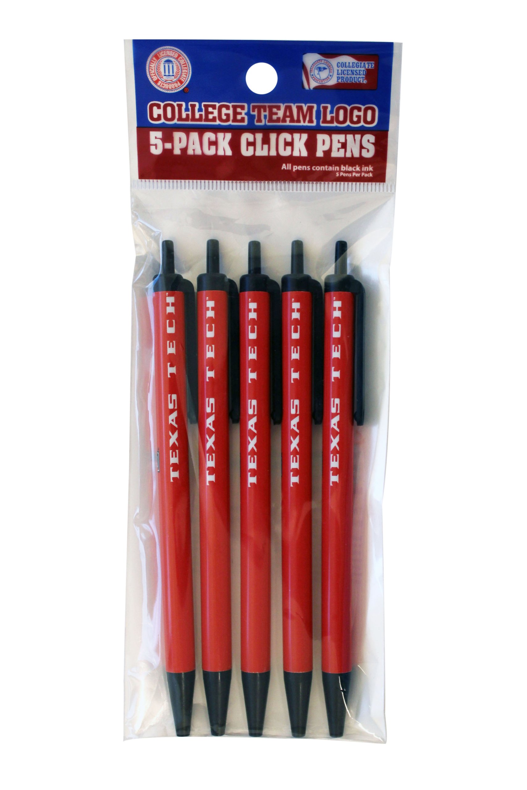 NCAA Texas Tech Red Raiders Disposable Click Pens