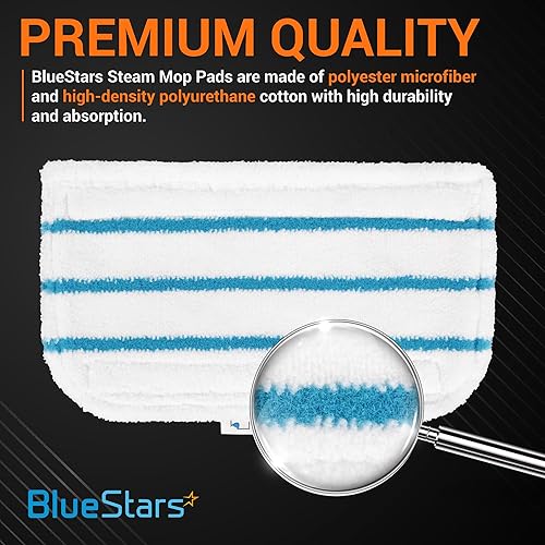 Miniatura 6 de BlueStars Almohadillas de repuesto para trapeador de vapor compatibles con trapeador de vapor Black and Decker SM1600, SM1610, SM1620, HSMC1321,