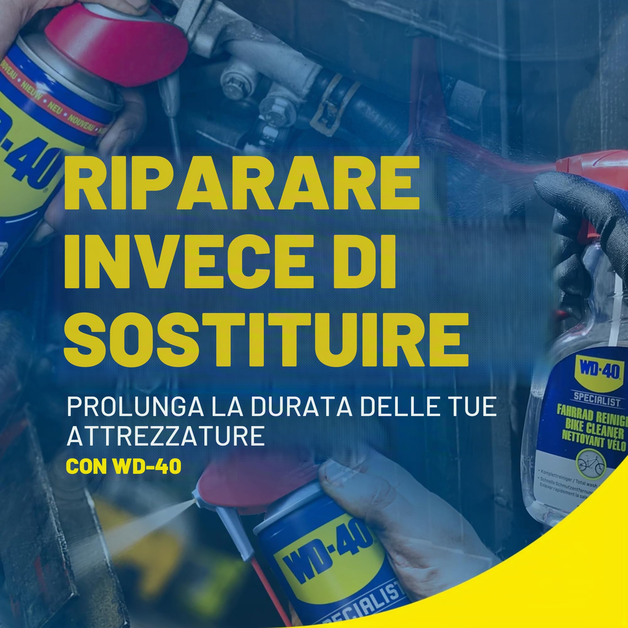 WD-40 - Multiuso Spray a Doppia Posizione, 500 ml, Confezione da 6
