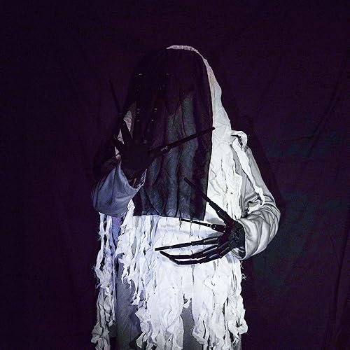 Miniatura 10 de Dedos articulados de Halloween con guantes, extensiones de dedos articuladas, manos de garra 3D, manos de esqueleto aterradoras para cosplay,