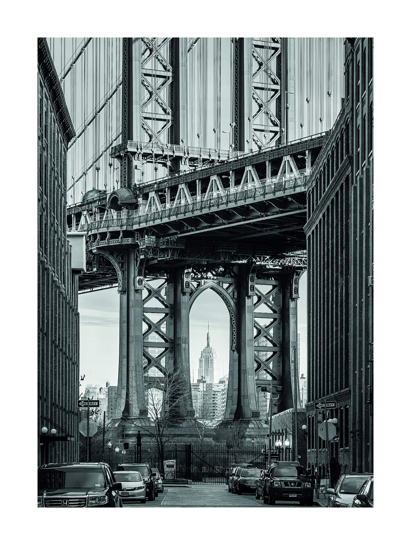 Komar Wall Picture | Brooklyn Bridge | Poster Picture Living Room Bedroom Decoration Art Print | No Frame | P123-30x40 | Size: 30x40 cm (Width x Height)