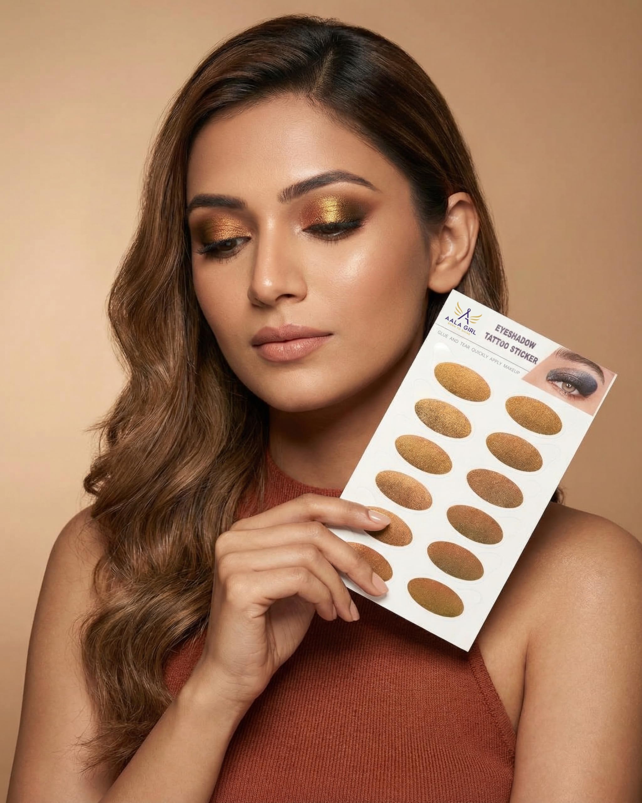 Molten Magic Eyeshadow Stickers (1 Sheet, 5 Pairs), Waterproof, Professional, Easy-Apply, Mess-Free, Long-Lasting | Ideal for Instant Makeup, Parties, Festivals, Bridal & Creative Looks-image-7