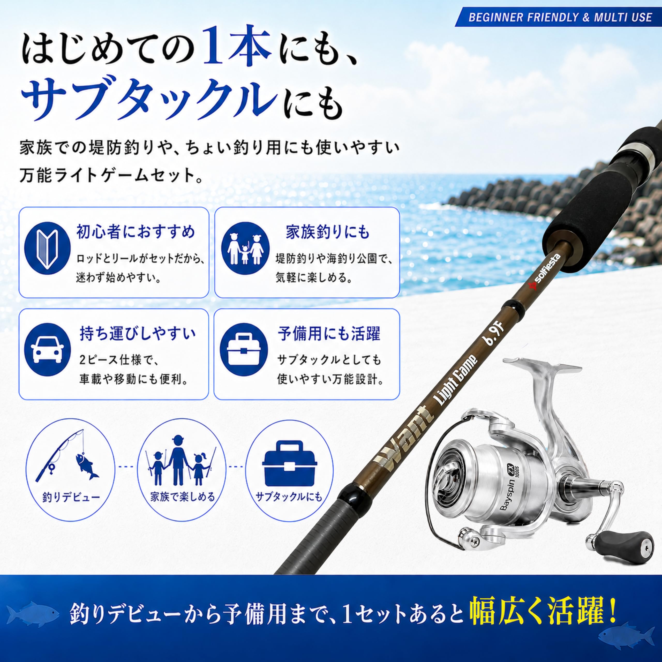 ゆにページ Amazon.co.jp: UNICITE(ユニサイト) ライトゲームロッド リールセット