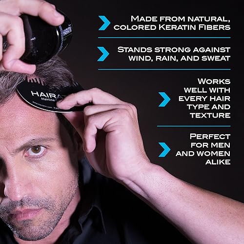 Miniatura 5 de HAIRATIN - Fibras de construcción para cabello adelgazante, castaño medio, 28G  Logra resultados más completos y de aspecto natural, oculta