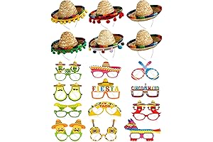 Janinka Sombrero Party Hats and Eyeglasses