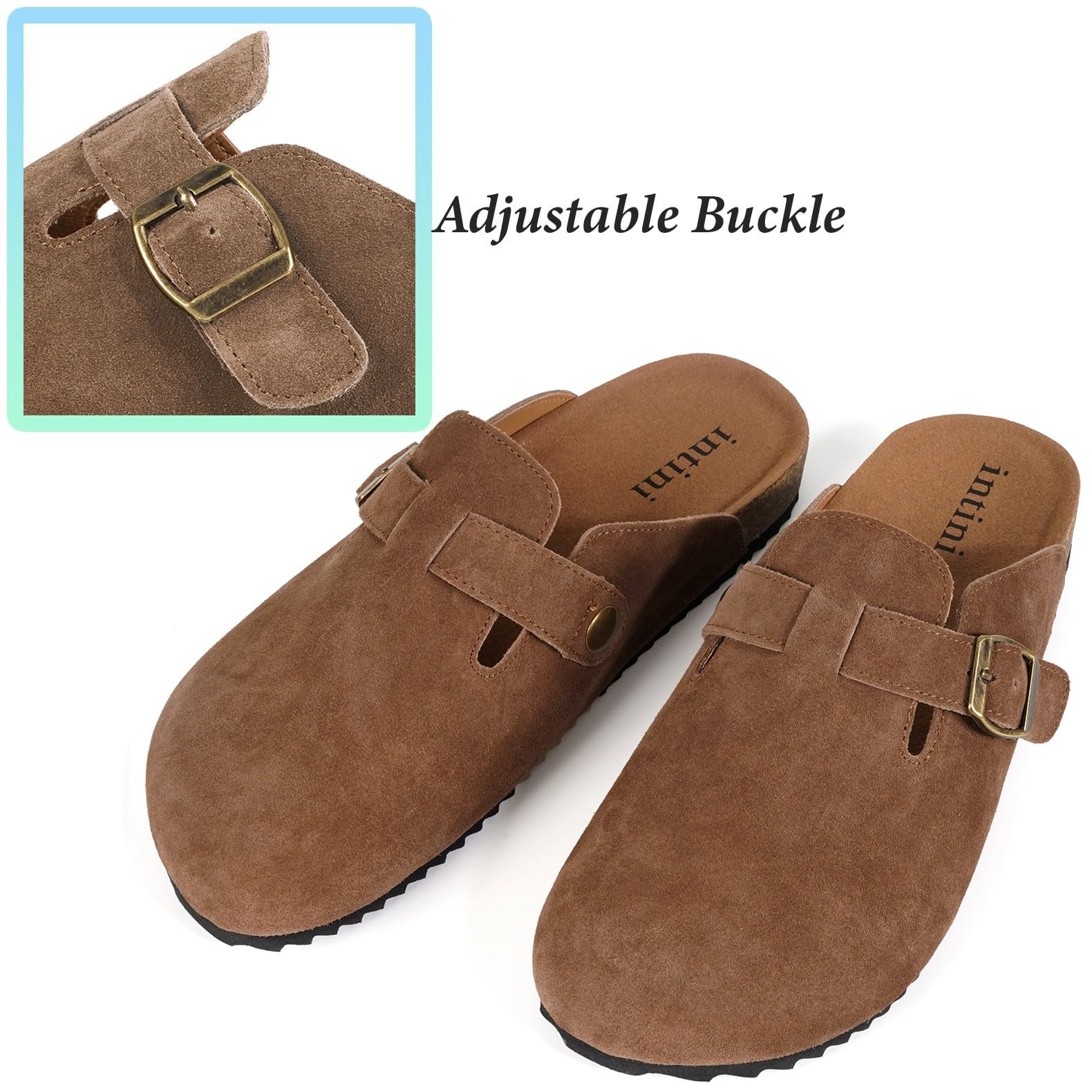 Sabot Donna Ciabatte Uomo Chiuse con Comodo Pantofole in Pelle Scarpe da Giardino Traspirante Sandali Ciabatta 36-46