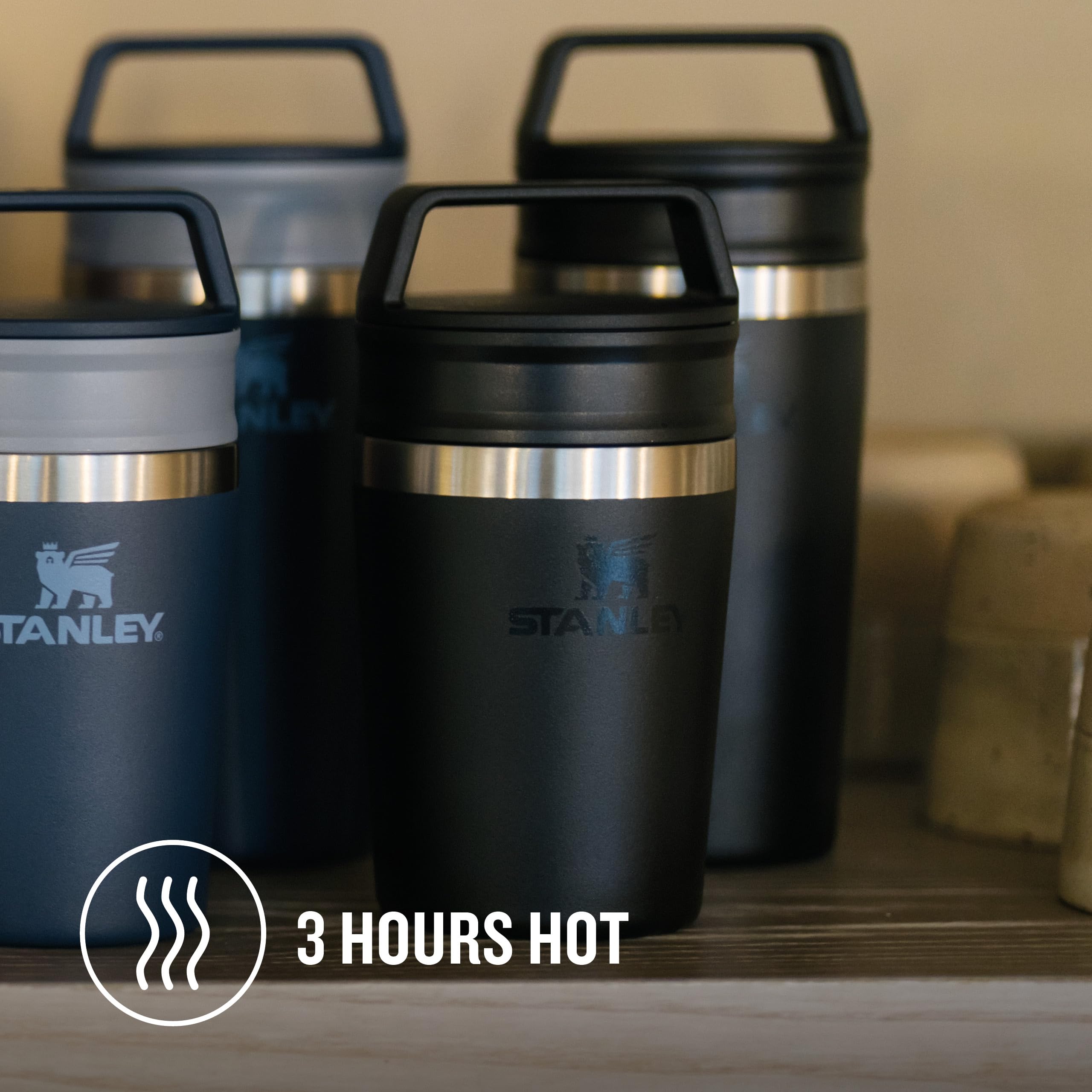 STANLEY 1913 Cafe to-Go Travel Mug 0.23L, Keeps 3 Hours Hot, 4 Hours Cold, Stainless Steel Thermal Mug, Dishwasher Safe - Image 2