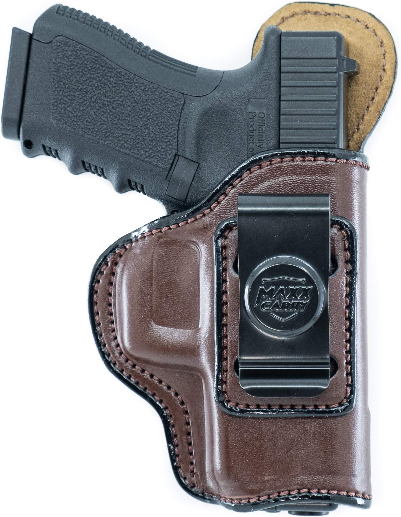 IWB Leather Taurus G2c Holster 9mm or 40S&W, PT111 G2 | Fits Glock 26, 27 | Walther PPQ SC, P22 | Sig Sauer P320 Micro Compact | Springfield XD 3, XD MOD 2
