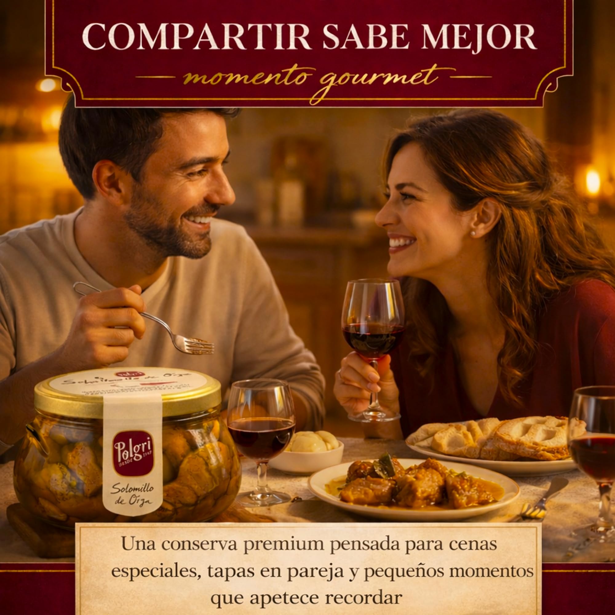 POLGRI Solomillo de Orza Lomo de Orza Conserva Gourmet de Cerdo en AOVE 850 ml Receta Manchega Tradicional