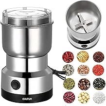 EULTUR Mixer Grinder 750 Mini Mixer Grinder Small Size Electric Coffee & Spice Grinder - Stainless Steel Portable Mixer for Masala Herbs Dry Spices & Nuts Heavy Duty for Home Kitchen (1Year Warranty)