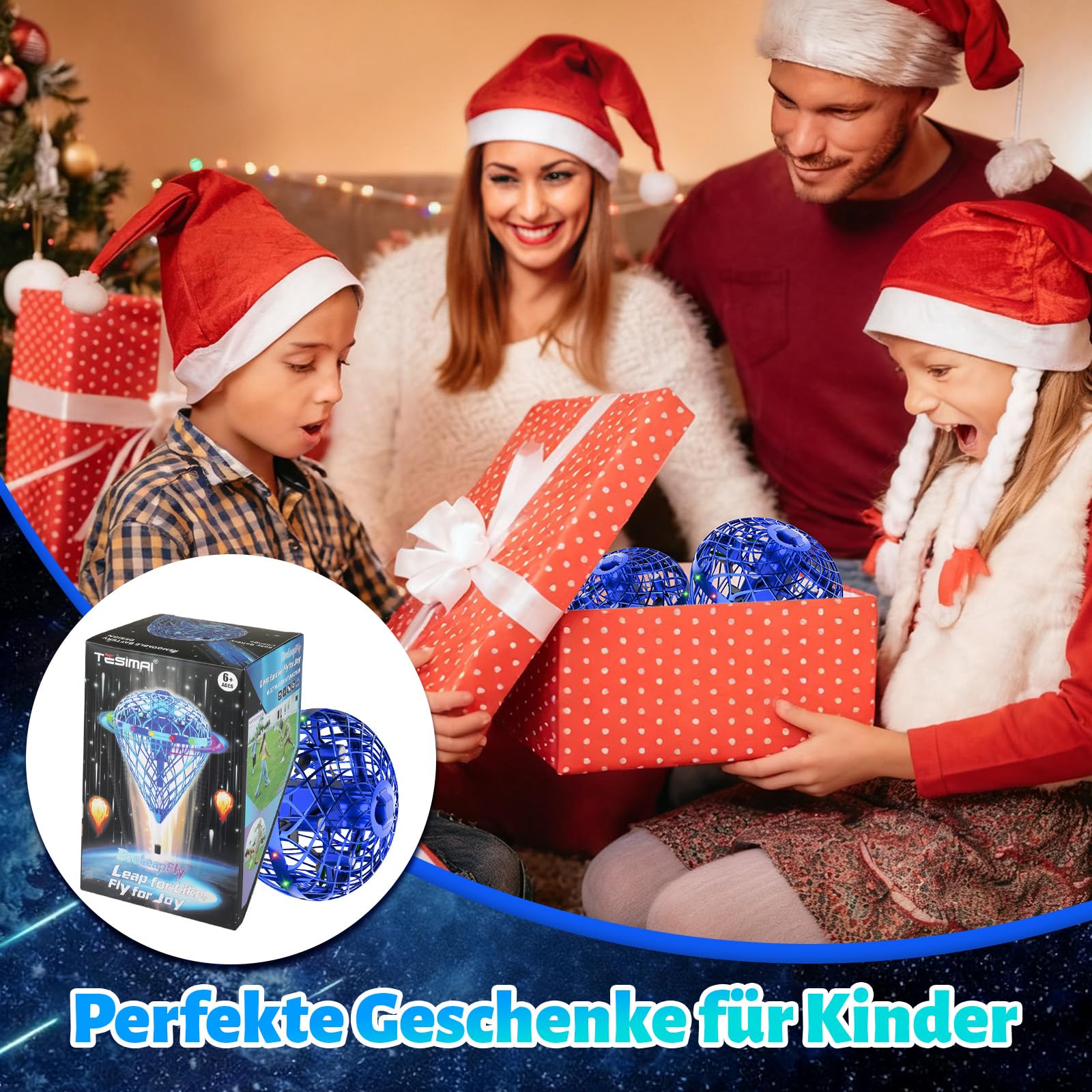 Mini drone per bambini, palla volante con luce RGB, rotazione 3D, palla con 1 batteria, regalo di compleanno per ragazzi, bambini a partire dai 6 anni in su