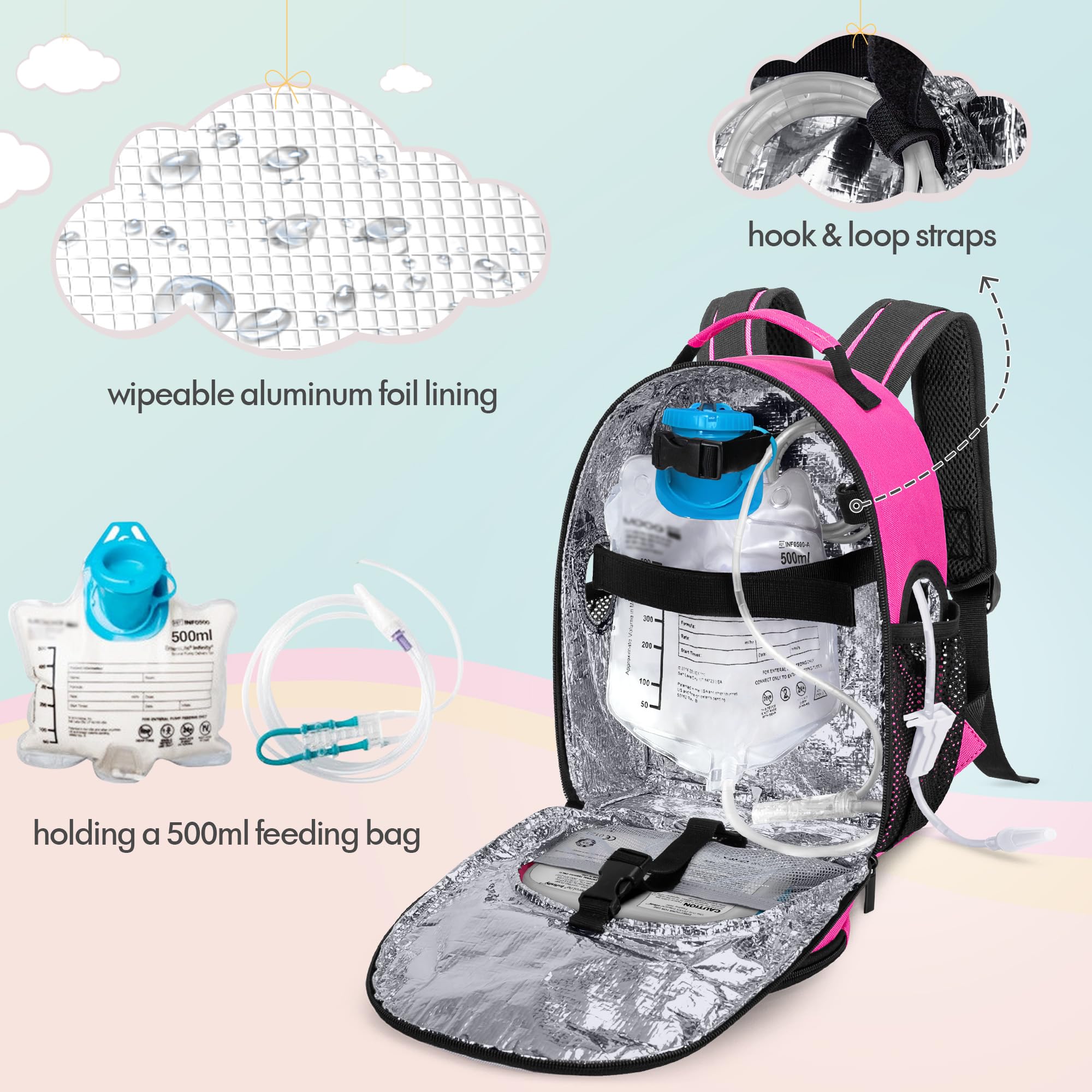 Luxja Feeding Tube Backpack for G Tube J Tube and GJ Tube - Image 3