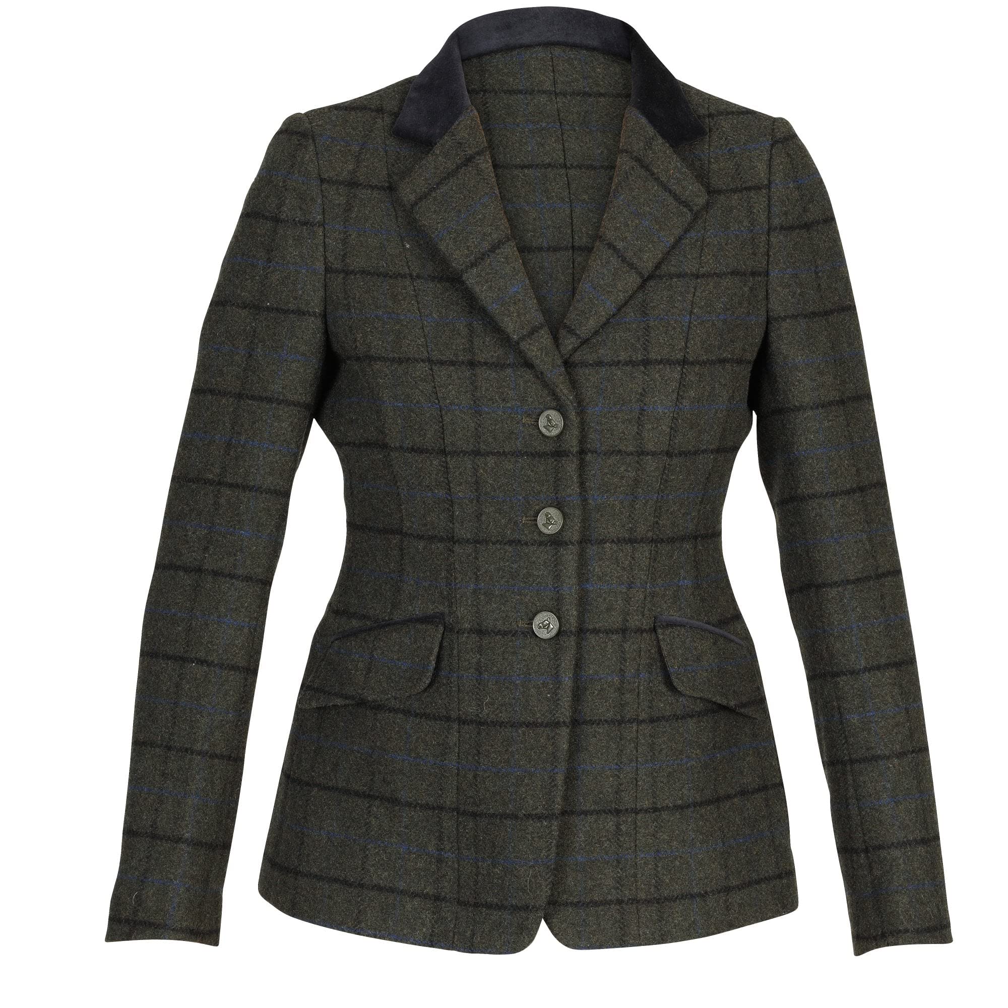 Shires Aubrion Saratoga Damen Reitjacke – Dunkelgrün kariert