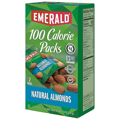 Miniatura 30 de Emerald Nueces, almendras y nueces sin sal, 7 unidades (paquete de 1), paquetes individuales de 100 calorías de mezcla de nueces, certificado