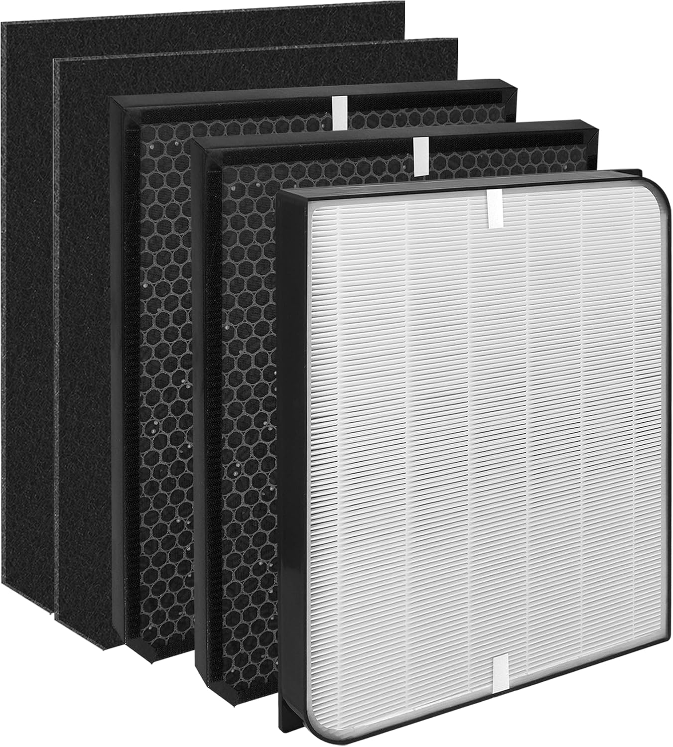 5 Pack AD3000 / AD3500 Replacement Filter Compatible with Air doctor 3000/3500 Air Purifier, 1 main filter + 2 Activated Carbon filters + 2 Carbn Pre-Filters
