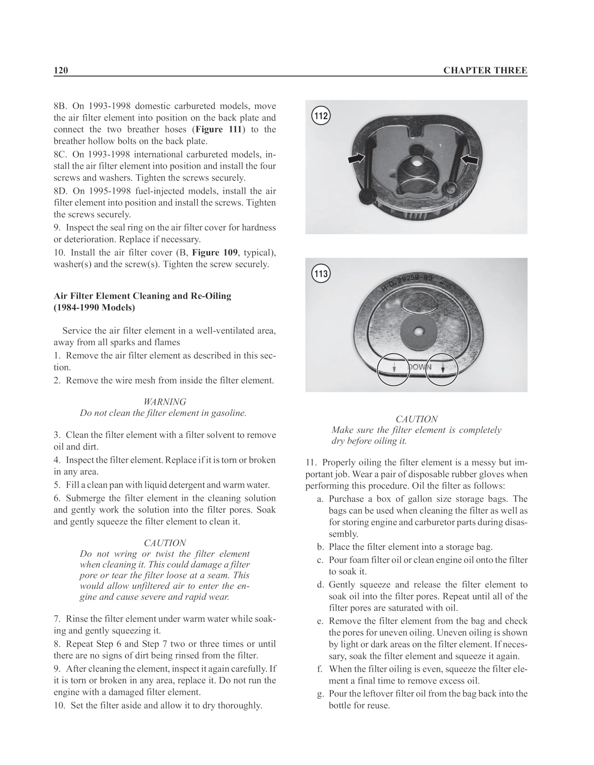 Harley-Davidson Road King, Electra, Tour Glide, Low Rider Motorcycle (1984-1998) Clymer Repair Manual