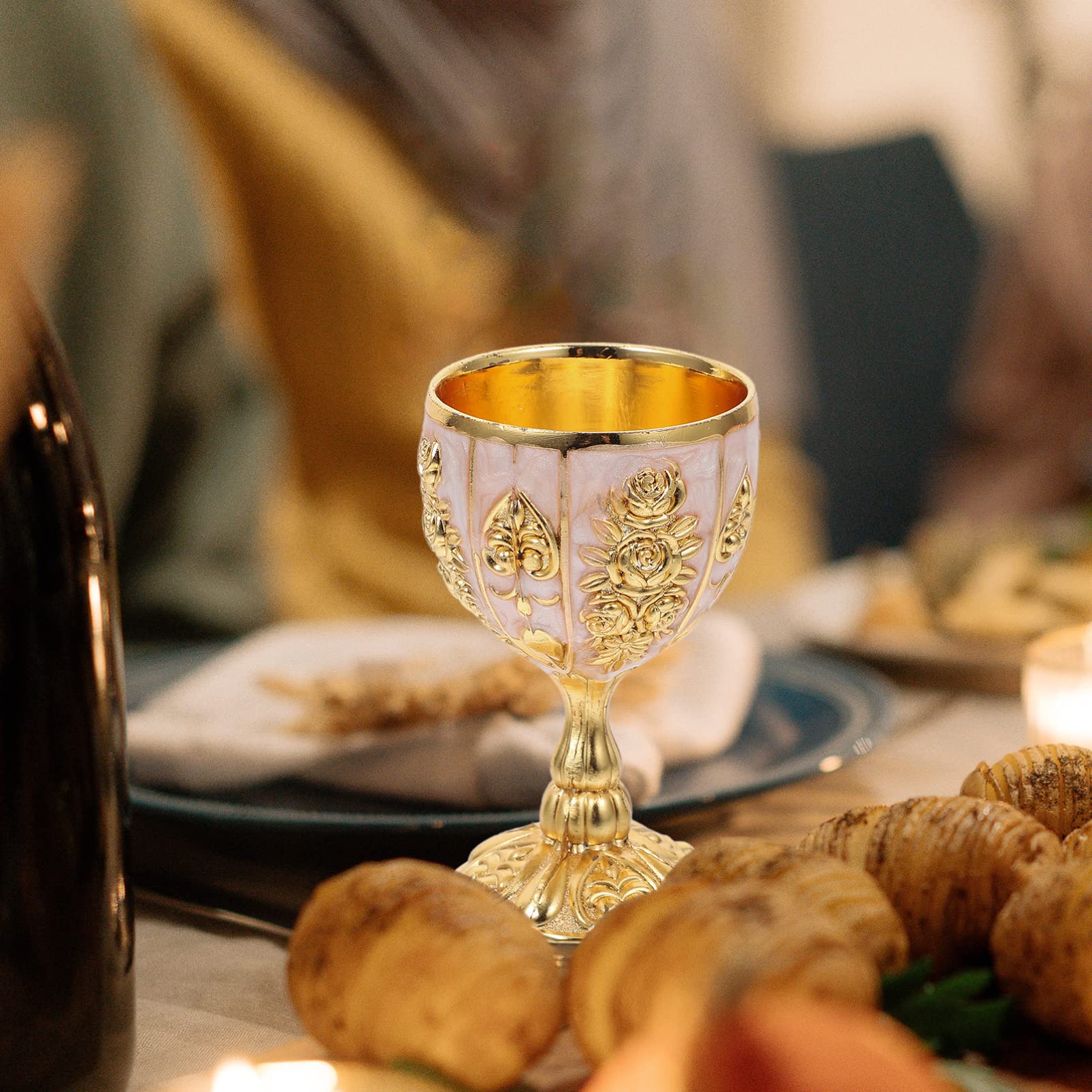 Calice Médiéval - Verre à Vin En Acier Inoxydable - Motif | WhichOne