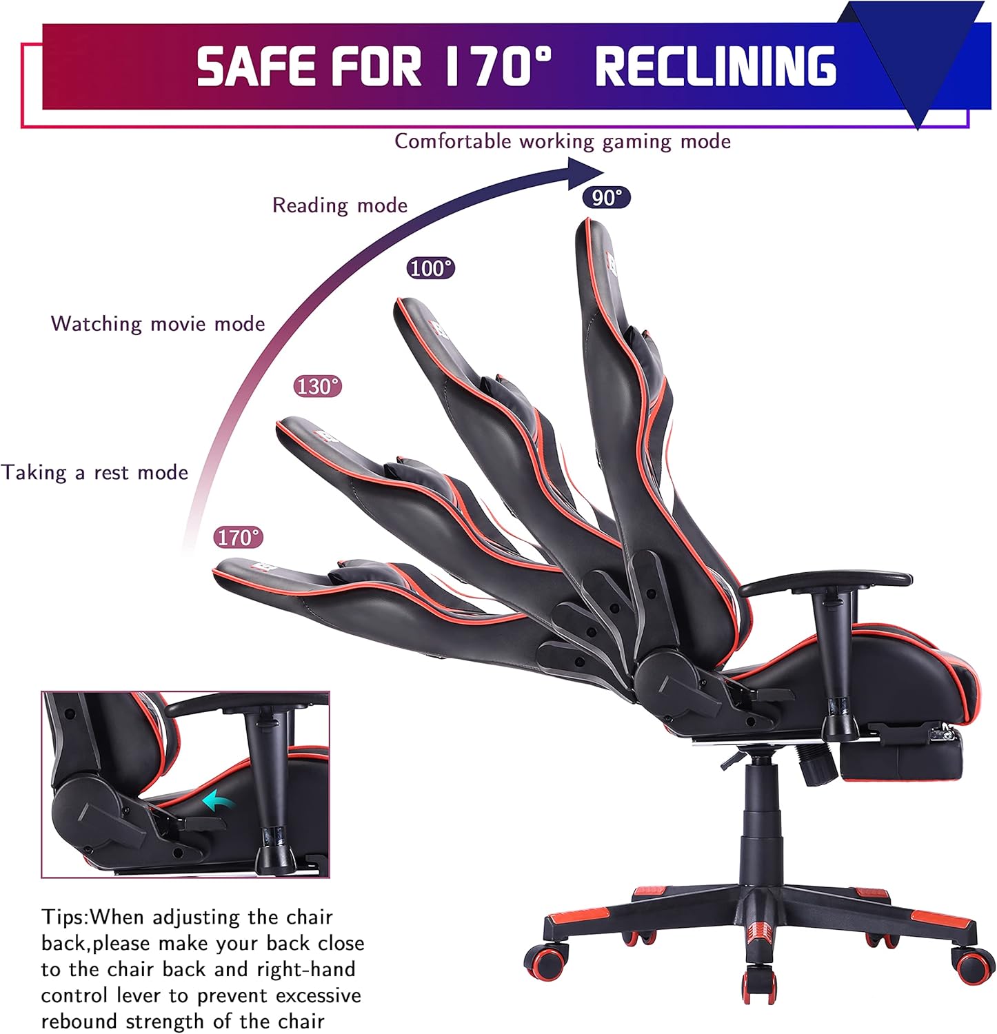 Buy Gaming Chair,PC Racing Chair,Video Game Chair,Height Adjustable