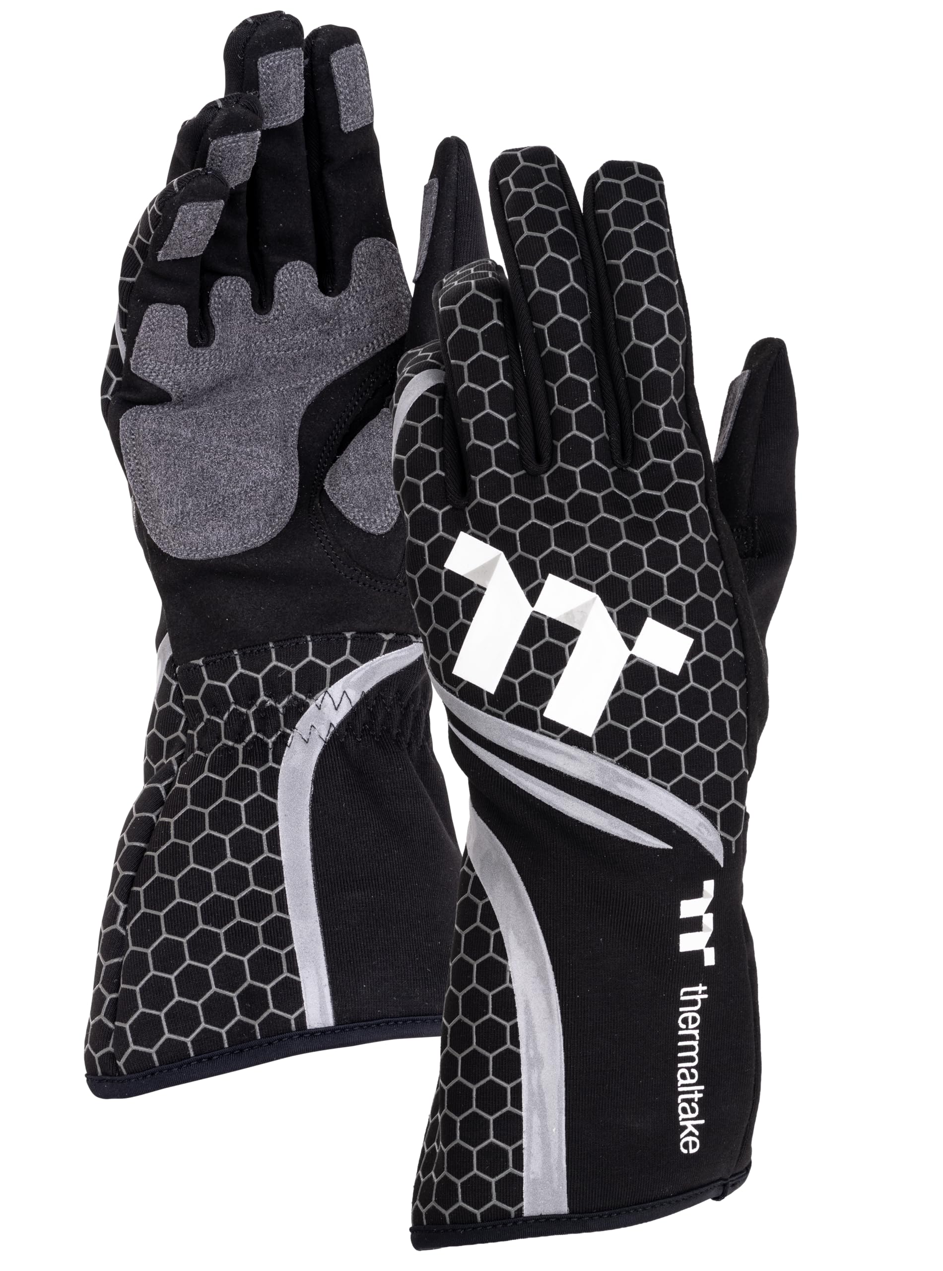 Thermaltake Sim Gloves Talla XXL | Guantes para Sim Racing | Palma Reforzada Antideslizante | Compatibles con Pantallas Táctiles | Diseño Ergonómico y Transpirable