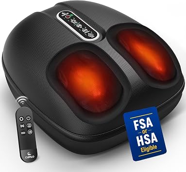 Foot Massager for Plantar Fasciitis, FSA Eligible HSA Store Feet Massager with Heat, Vibration and Compression, Deep Kneading for Tired Feet and Neuropathy, Birthday Gifts for Women Men with Remote
