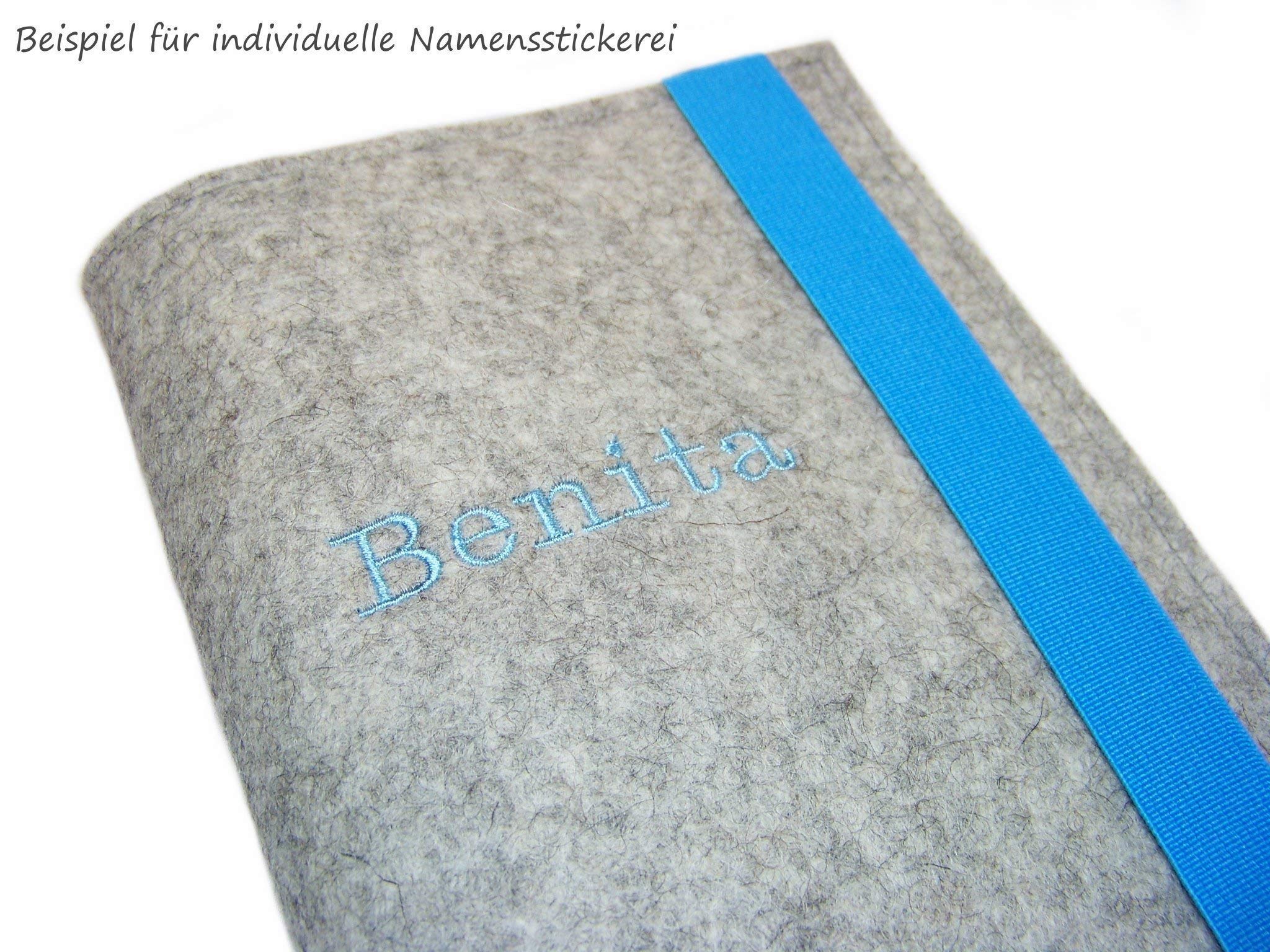 Reiseorganizer Reiseetui Dokumententasche Wollfilz Filz Leder für Reisedokumente
