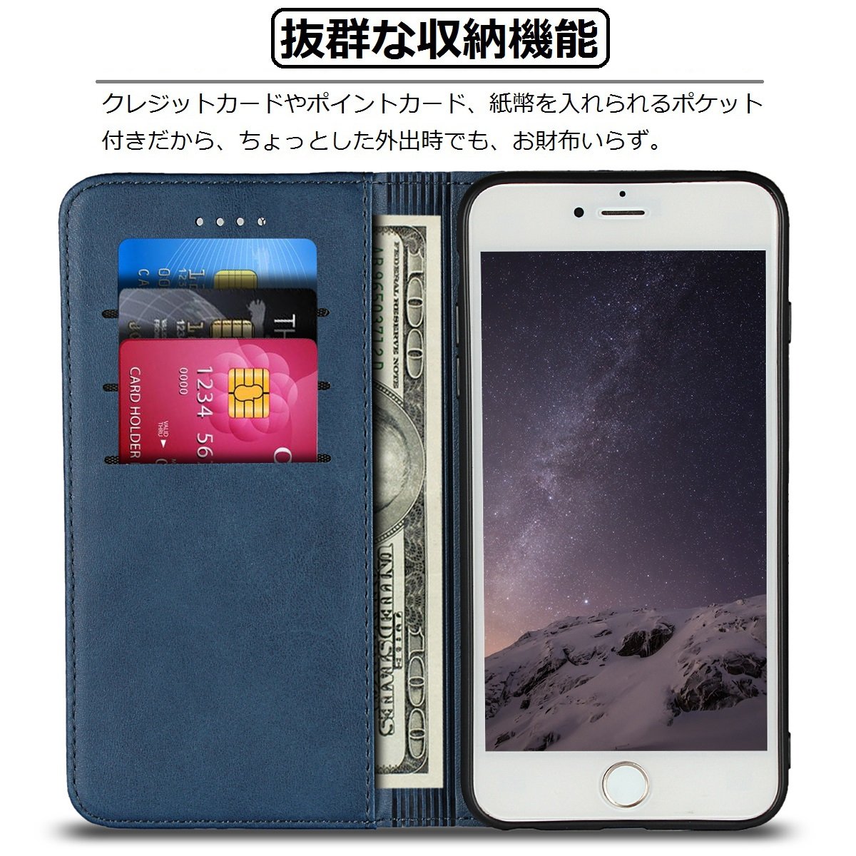 Amazon | DeftD iPhone 6 Plus/iPhone 6S Plus 兼用 手帳型 本革調