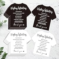 Vista 9 de 200 tarjetas de instrucciones de lavado de camisetas, inserción de instrucciones de cuidado de limpieza de ropa, tarjeta de dirección al cliente
