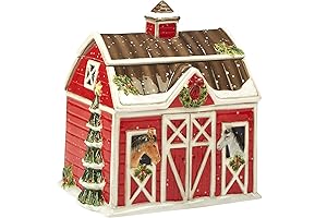Christmas on the Farm 3-D Barn Cookie Jar