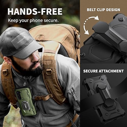 Miniatura 6 de TONGATE Funda para Z Fold 5 con soporte de anillo, soporte para bolígrafo Z Fold5 S, resistente a prueba de golpes con protector de pantalla,